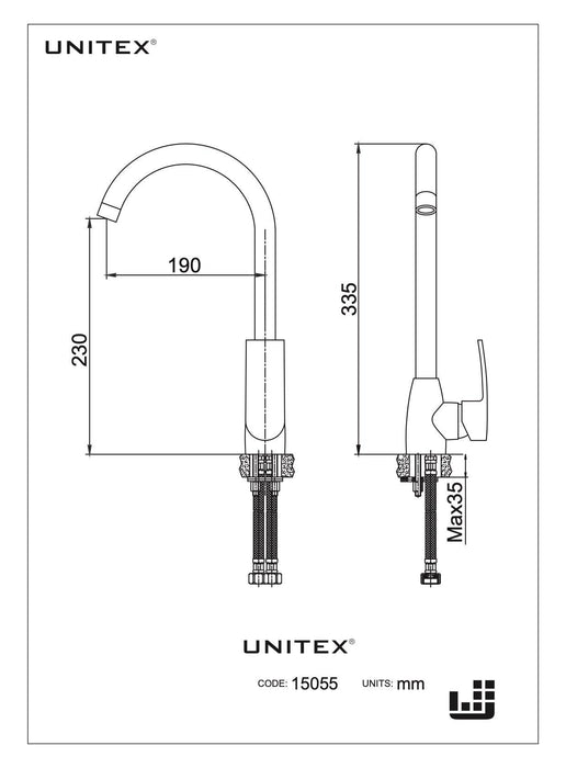 Monomando Cocina Sigel Cromo 15055 - Unitex Store