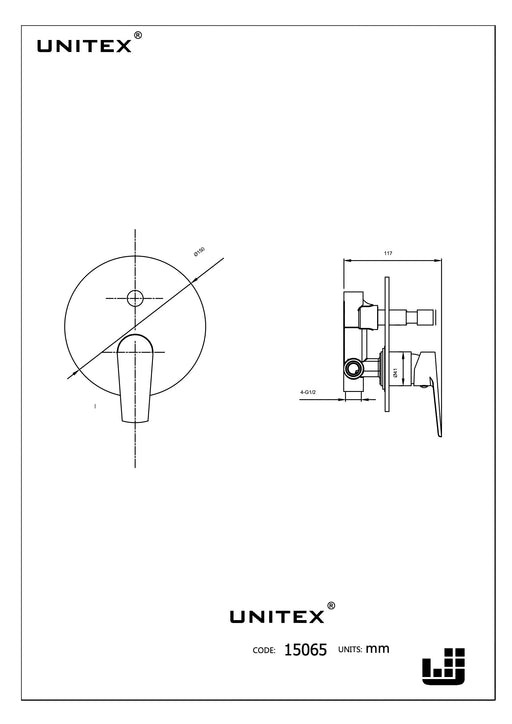 Monomando Ducha al Muro Sigel Cromo 15065 - Unitex Store