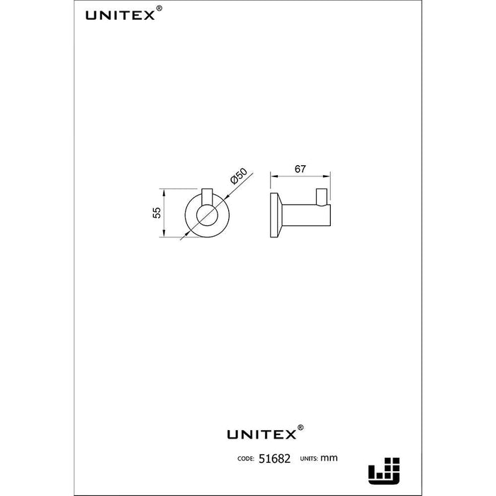 Percha de Baño Inox 51682 - Unitex Store