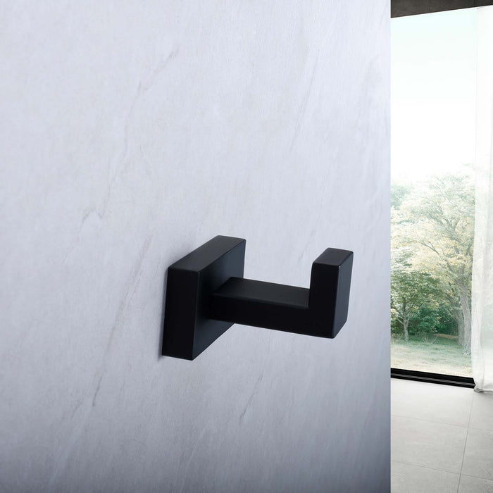 Percha de Baño Negro Mate 51882B - Unitex Store