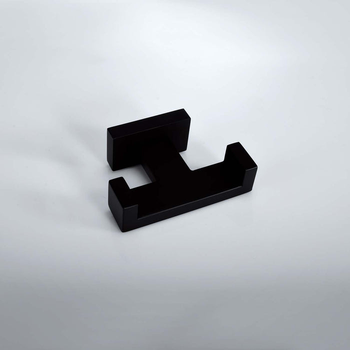 Percha de Baño Doble Negro Mate 51883B - Unitex Store