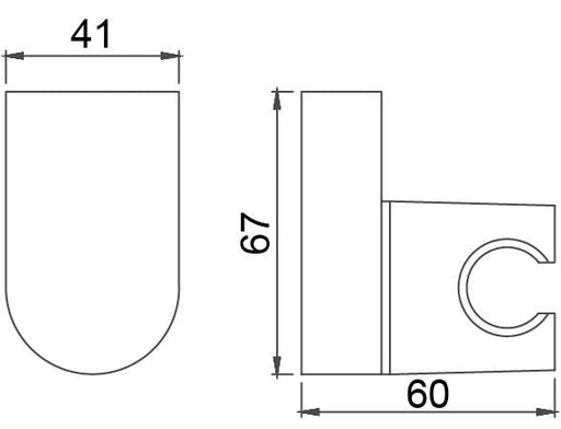 Soporte regulable para Ducha telefono Cromado ABS 61606 - Unitex Store