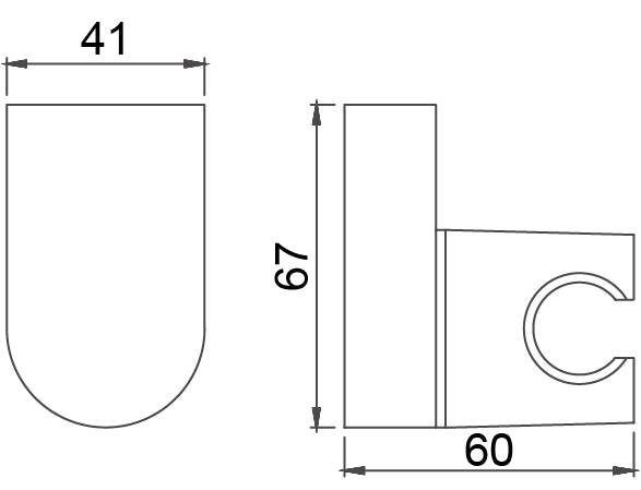 Soporte regulable para Ducha telefono Cromado ABS 61606 - Unitex Store