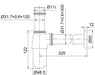 Sifón de Laton cromado 1 1/4" para lavatorio 62107 - Unitex Store